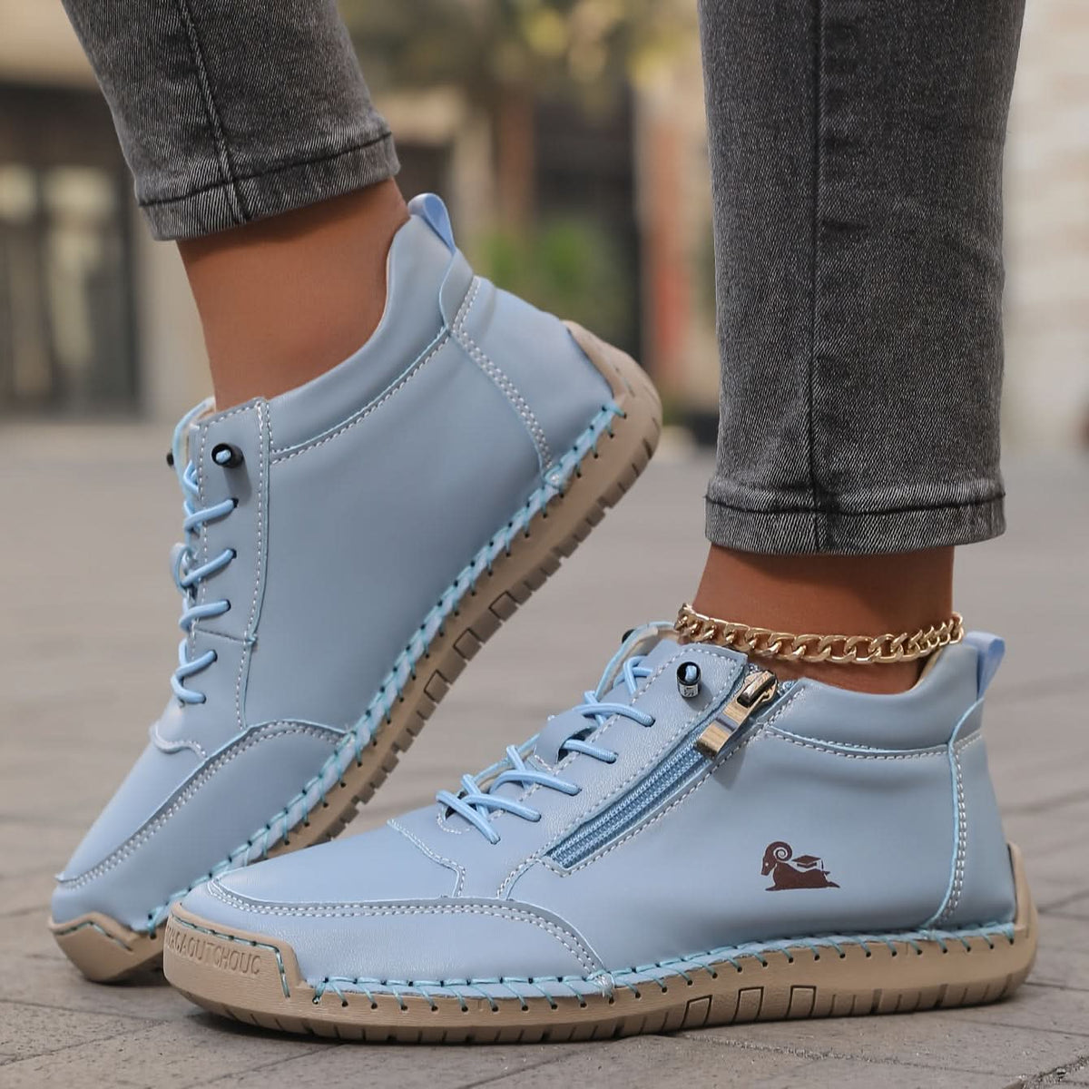 DELACROIX | Baskets Montantes Zippées pour Femme Chloé