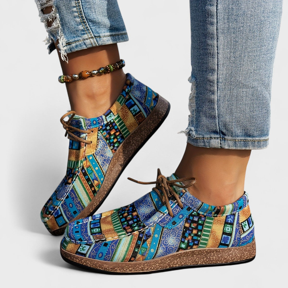DELACROIX | Baskets à Lacets Bohèmes pour Femme Amélie