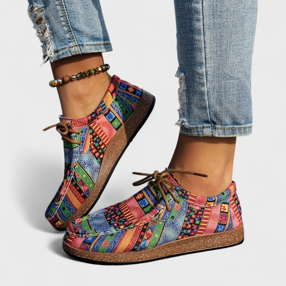 DELACROIX | Baskets à Lacets Bohèmes pour Femme Amélie