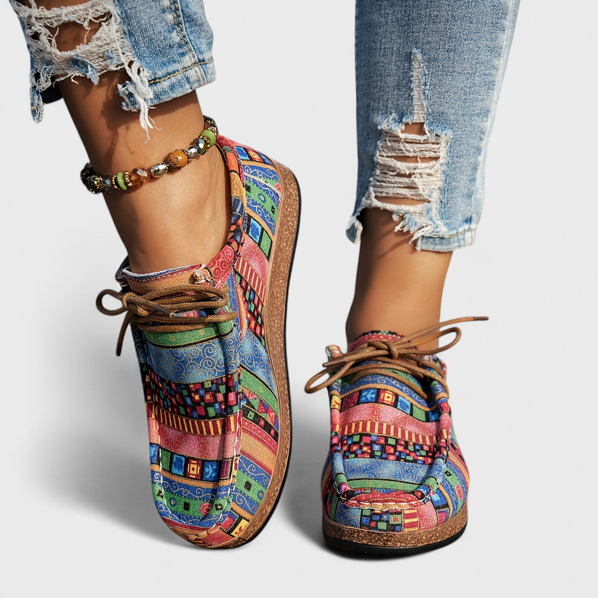 DELACROIX | Baskets à Lacets Bohèmes pour Femme Amélie