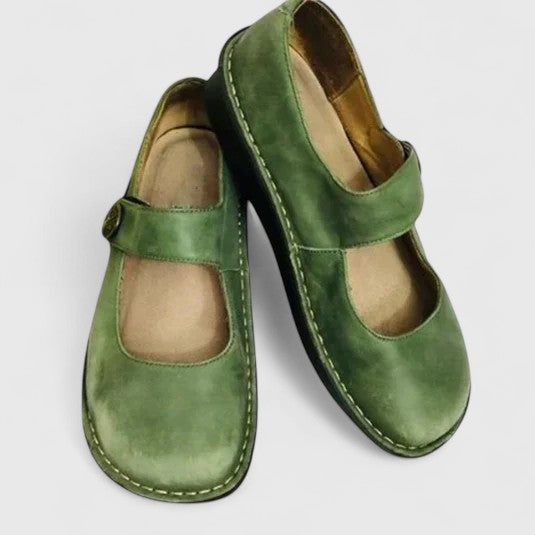 DELACROIX | Babies en Cuir Patiné pour Femme Monique