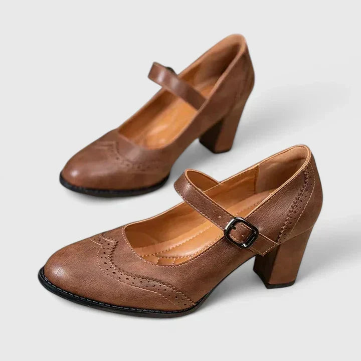 DELACROIX | Babies Richelieu Talon Bottier pour Femme Brigitte