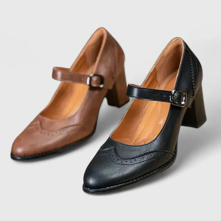 DELACROIX | Babies Richelieu Talon Bottier pour Femme Brigitte