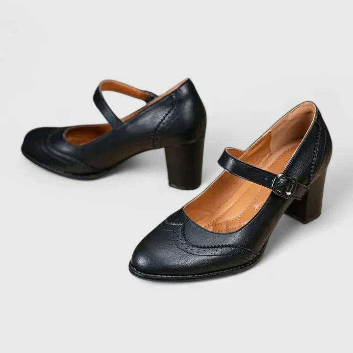 DELACROIX | Babies Richelieu Talon Bottier pour Femme Brigitte
