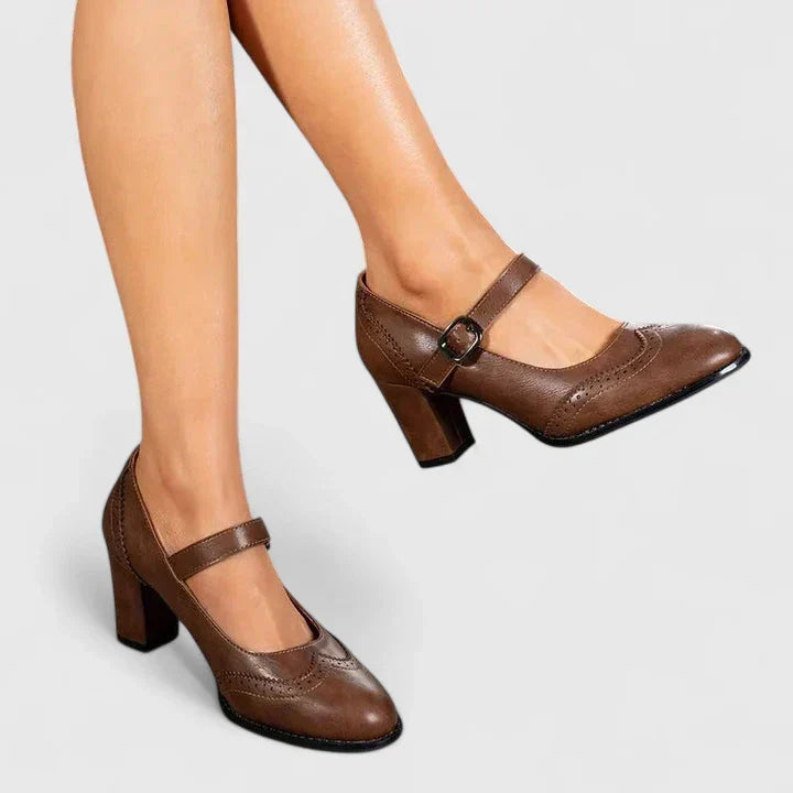 DELACROIX | Babies Richelieu Talon Bottier pour Femme Brigitte