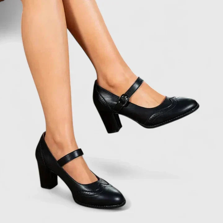 DELACROIX | Babies Richelieu Talon Bottier pour Femme Brigitte