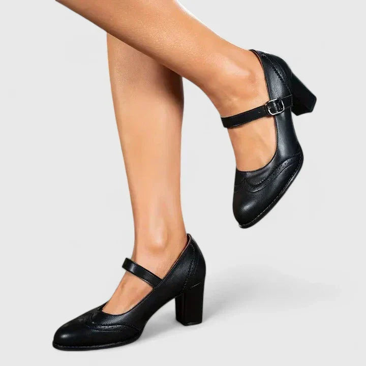 DELACROIX | Babies Richelieu Talon Bottier pour Femme Brigitte