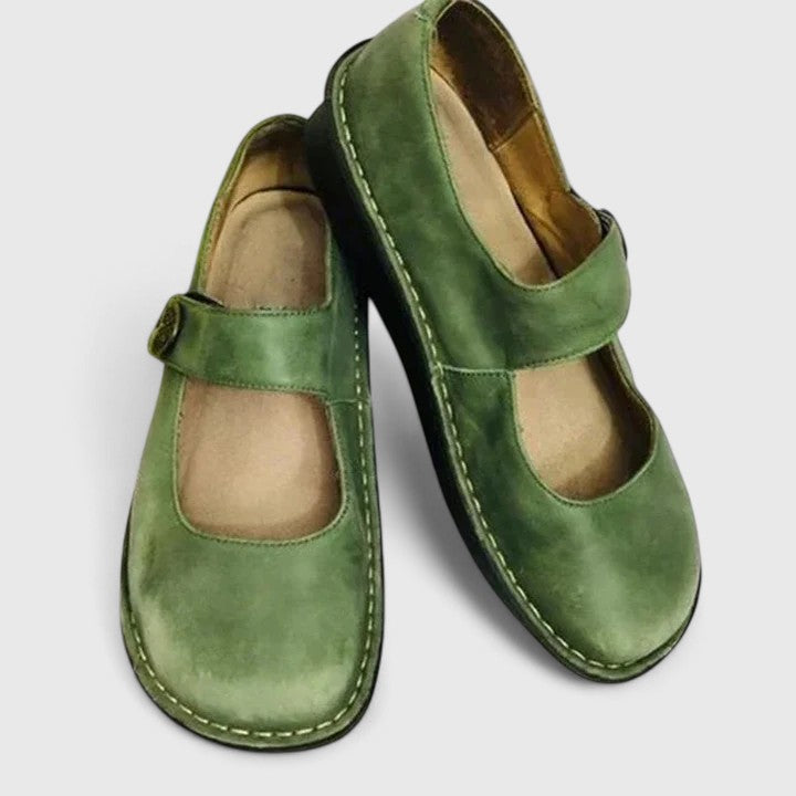 DELACROIX | Babies en Cuir Patiné pour Femme Monique