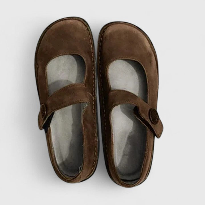 DELACROIX | Babies en Cuir Patiné pour Femme Monique