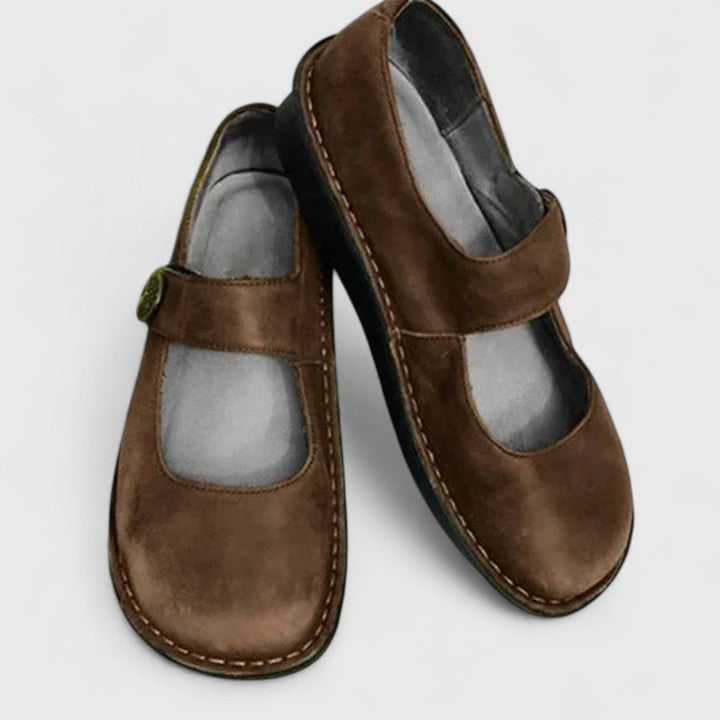 DELACROIX | Babies en Cuir Patiné pour Femme Monique