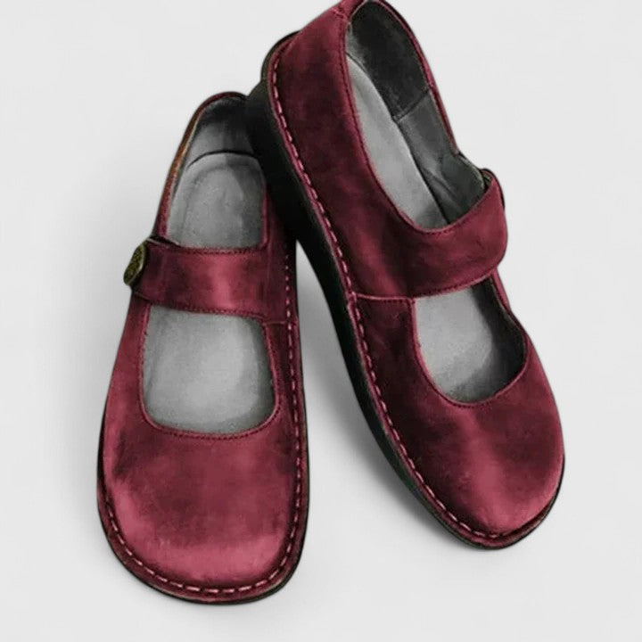 DELACROIX | Babies en Cuir Patiné pour Femme Monique